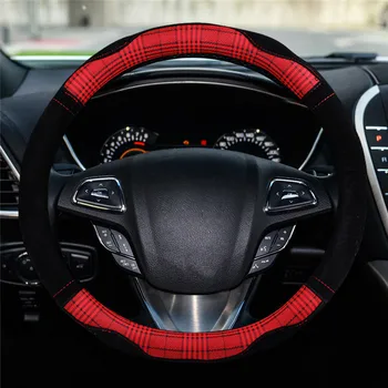 

Car Steering Wheel Cover Winter Artifici Plush Steering Wheel Covers Hand Brake Cover Plush Universal Soft Warm Warm Case #F