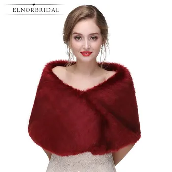 

Elegant Women Bolero For Weddings 2020 Winter Wedding Wraps Jacket High Quality Bridal Cape Coat