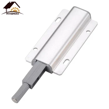 Myhomera Aluminum Alloy Push to Open Magnetic Cabinet Catches Automatic Door Stop Touch Damper Buffer Kitchen Invisible Pulls
