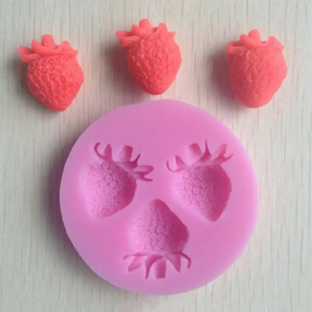 

Hot Sale Silicone DIY Strawberry Shape Fondant Sugar Craft Mould Mold Candy Chocolate Cake Decorating Mold Cutter Tool Supplies