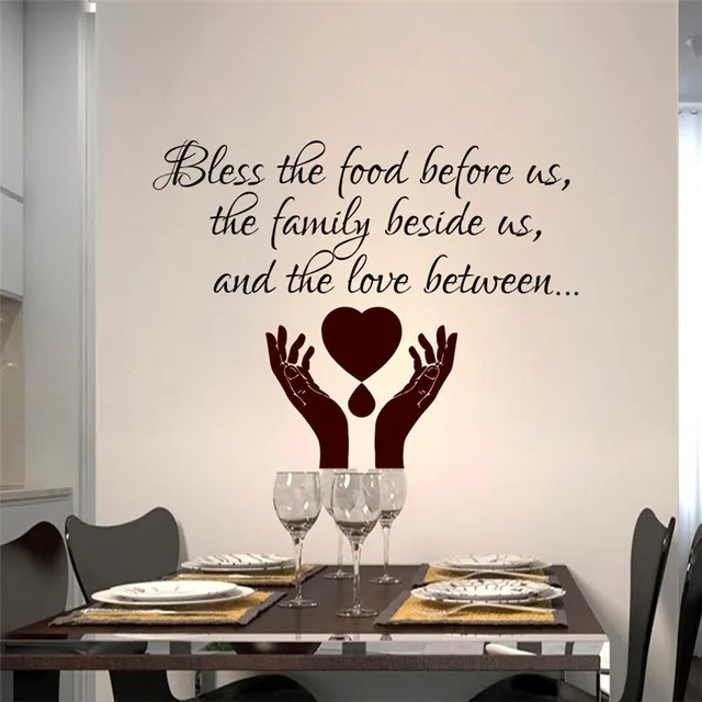 Cheap Bless The Food Before Us Dining Room Art Wall Sticker Hands Pray Vinyl Removable Home Decor Waterproof Decals Restaurant Cheap Bless The Food Before Us Dining Room Art Wall Sticker Hands Pray Vinyl Removable Home Decor Waterproof Decals Restaurant