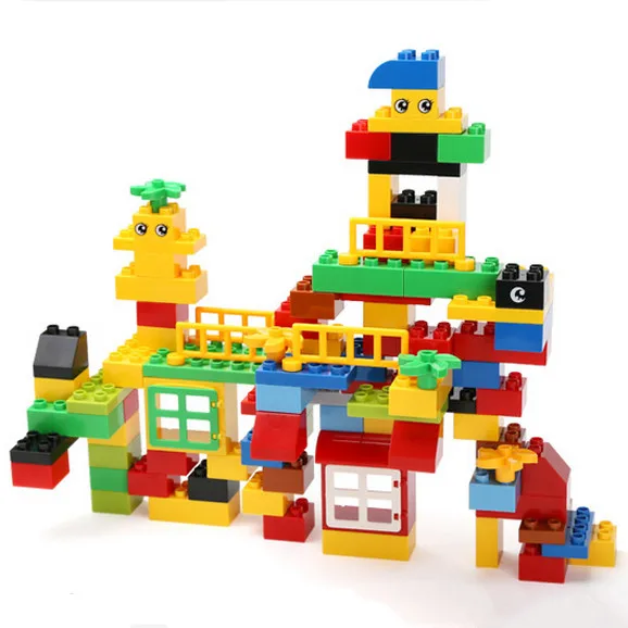 100pcs Quality Big Building Blocks Self-locking Bricks Baby Educational Toys Large Blocks Toys Children Gift Compatible baby-building-blocks : image 100pcs Quality Big Building Blocks Self-locking Bricks Baby Educational Toys Large Blocks Toys Children Gift Compatible baby-building-blocks