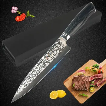 

8 Inch Mick Tower Handle 67 Layers Damascus Steel Japanese Kitchen Chef Meat Knife Santoku Utility Cleaver knives