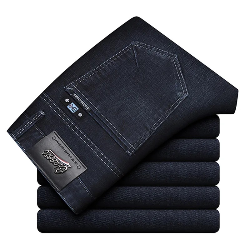 

2020 spring Autumn New Men's Jeans Business Casual High Quality Fashion Embroidery Trousers Male Slim Fit Stretch Denim Pants