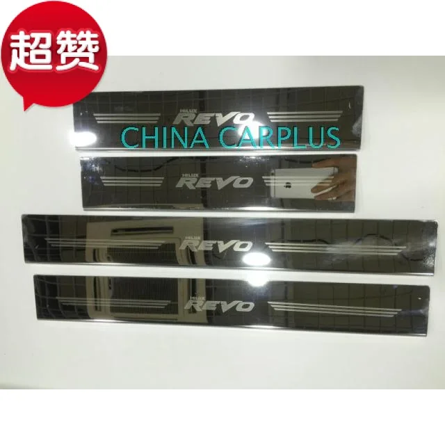

free shipping car accessories Hilux revo high quality stainless steel door sill strip welcome pedal refires decoration