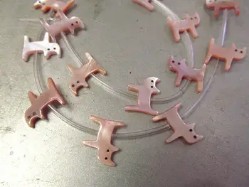 

9-14mm Mop Shell jewelry Animal cat dog Elephant Pink Purple hamsa shell beads Cross Bird Cat Sheep Rabbit Shell beads 16inch