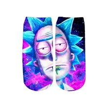 PLstar Cosmos/носки Рика и Морти, носки для девочек и мальчиков с 3D рисунком, забавные короткие носки на лето и осень, RC-01