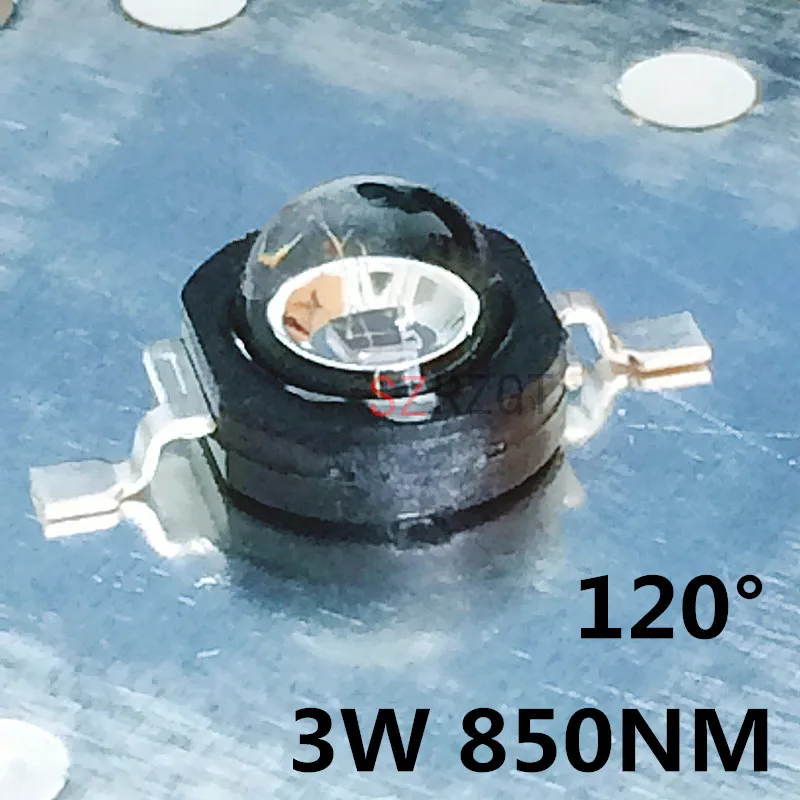 

10pcs Infrared Red 850nm 3W High Power LED Chip IR 850Nm Epistar LED Beads for Night Camera
