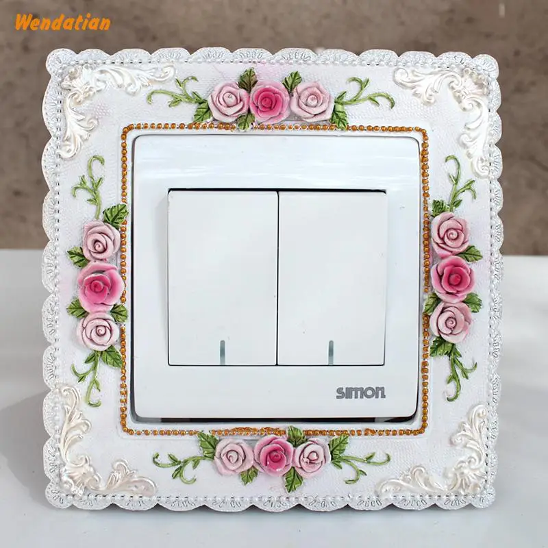 

Home Decor Wall Stickers Resin Creative European Cartoon Switch Stickers Socket Protection Personalized Decoration