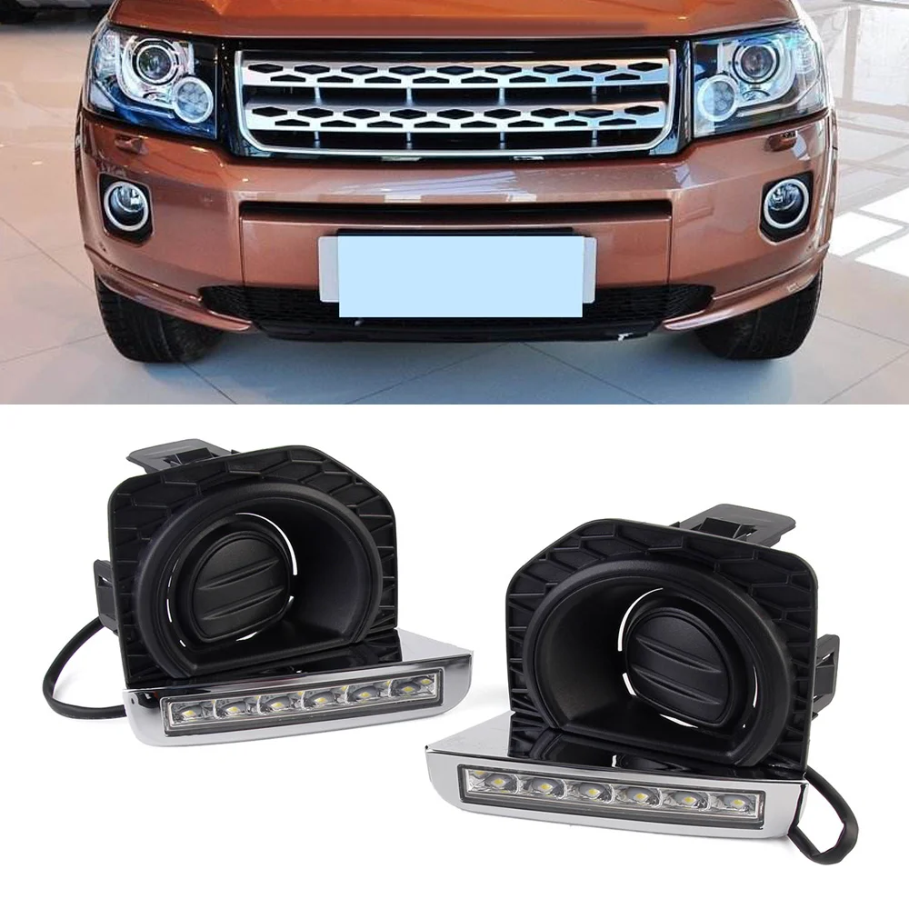 

For Land Rover Freelander 2 12-14 Auto Car LED Light DRL Daytime Running Lights Driving Lamps 2pcs/set