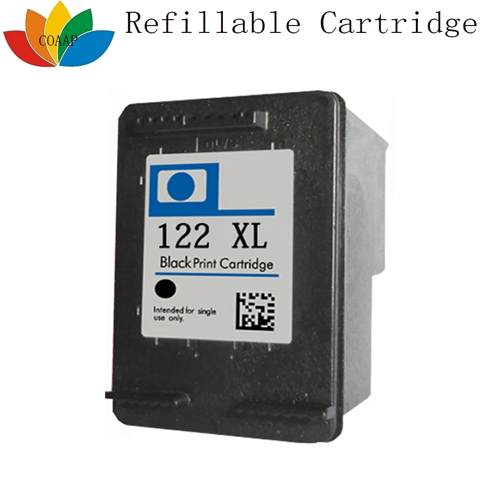 Free Shipping Refilled Cartridge For HP 122 XL 122XL Black ink Cartridge Deskjet 1000 1050 2000