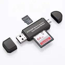 2 в 1 USB OTG карт флэш-накопитель высокоскоростной USB2.0 Универсальный OTG TF/SD карты для телефона Android компьютер удлинитель-переходник