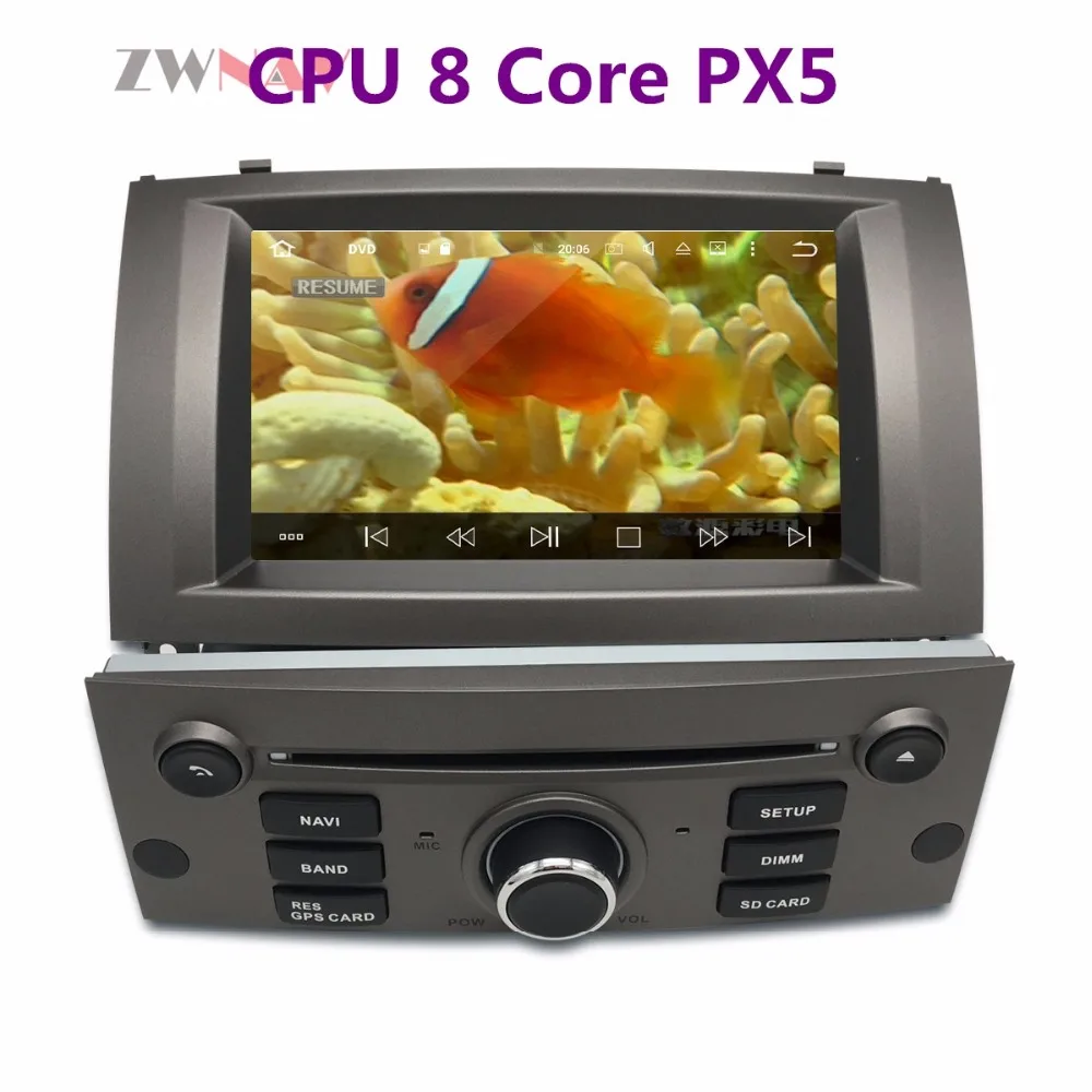 Sale Android 9.0 8 Core RAM 4GB ROM 32GB 2 Din Car GPS Navigation Radio Screen Android System For Peugeot 407 2004-2010 1