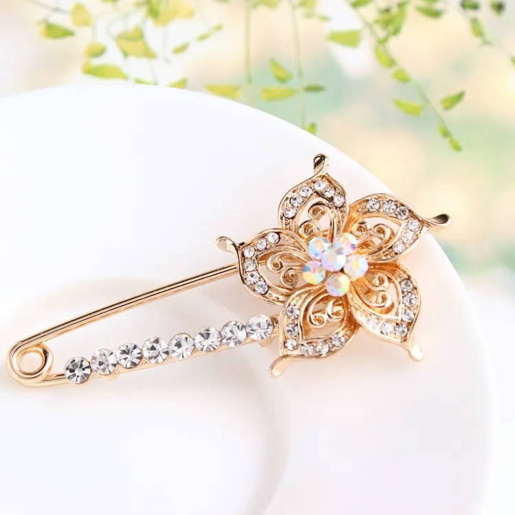 Женская/Мужская брошь в виде цветка розы с пятью листьями|scarf buckle|brooch fashionbrooches