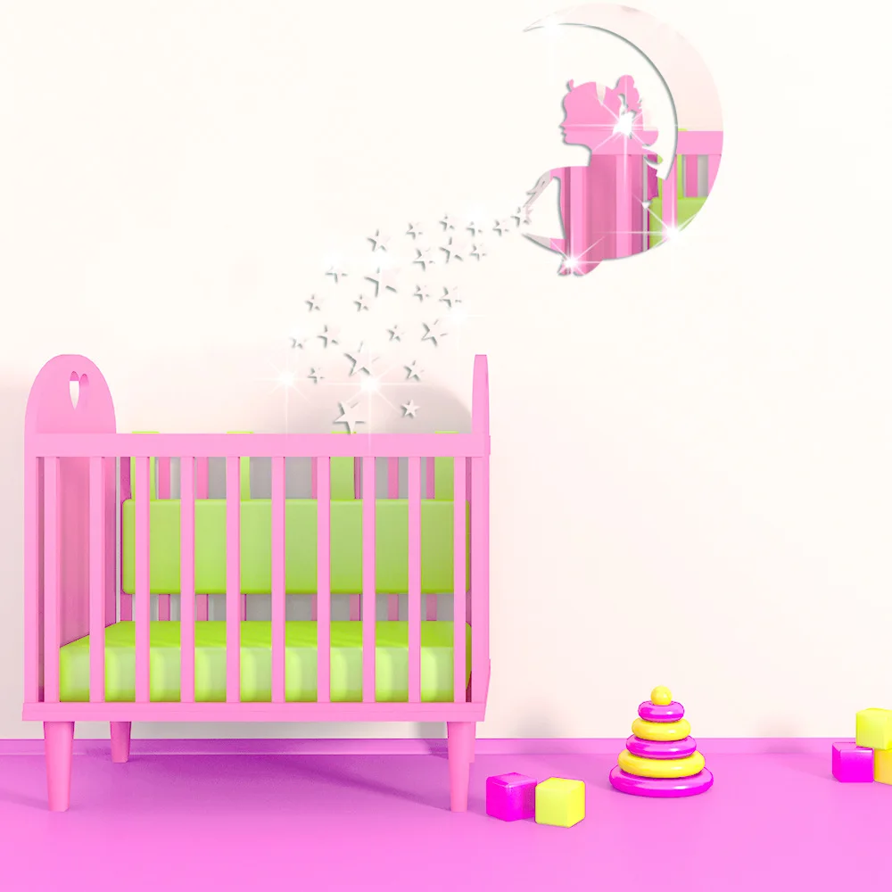 Environmental 3D Reflective Mirror Like Decorative Wall Stickers Self