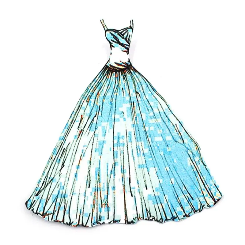 

Carbon Steel Sling Wedding Dress Cutting Die Embossing Stencil Template Mold DIY Paper Art Craft Scrapbook Bookmark Card Decor