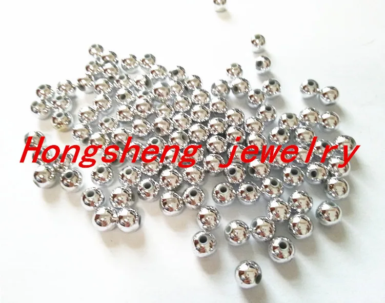

8mm plating silver1000pcs / lot interval bead, for chunky beads necklace jewelry making