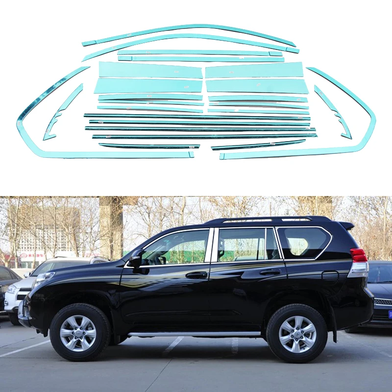 

Stainless Steel Window Trim Strip For Toyota Land Cruiser Prado 2010 2011 2012 2013 2014 2015 Auto Accessories Car Styling 10-20