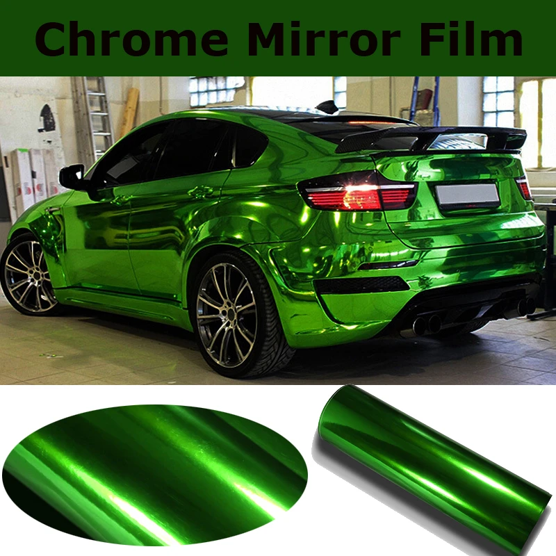 Premium Stretchable Chrome Mirror Green Vinyl Wrap With Bubble Free Car Wrap Foil Chrome Green Wrap Film - Car Stickers - AliExpress