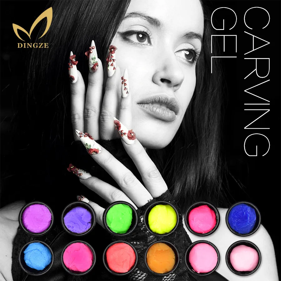 Soak Off Carved Patterns Gel Nail Polish Professional Nail Art Beauty