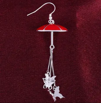

Antique xie flow FaFa Earrings 925 Silver Jewelry Cos Gift China's Ancient A pair