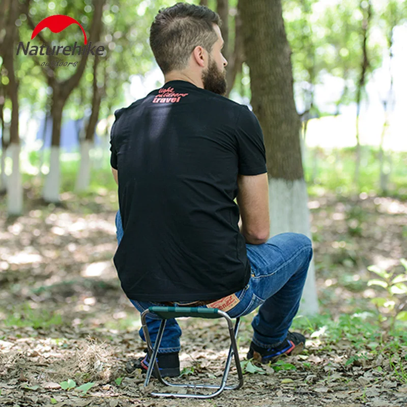

Naturehike campstool Outdoor Portable Aluminum Folding Step Stool small Camping Fishing pinic barbecue Camp foldable seat
