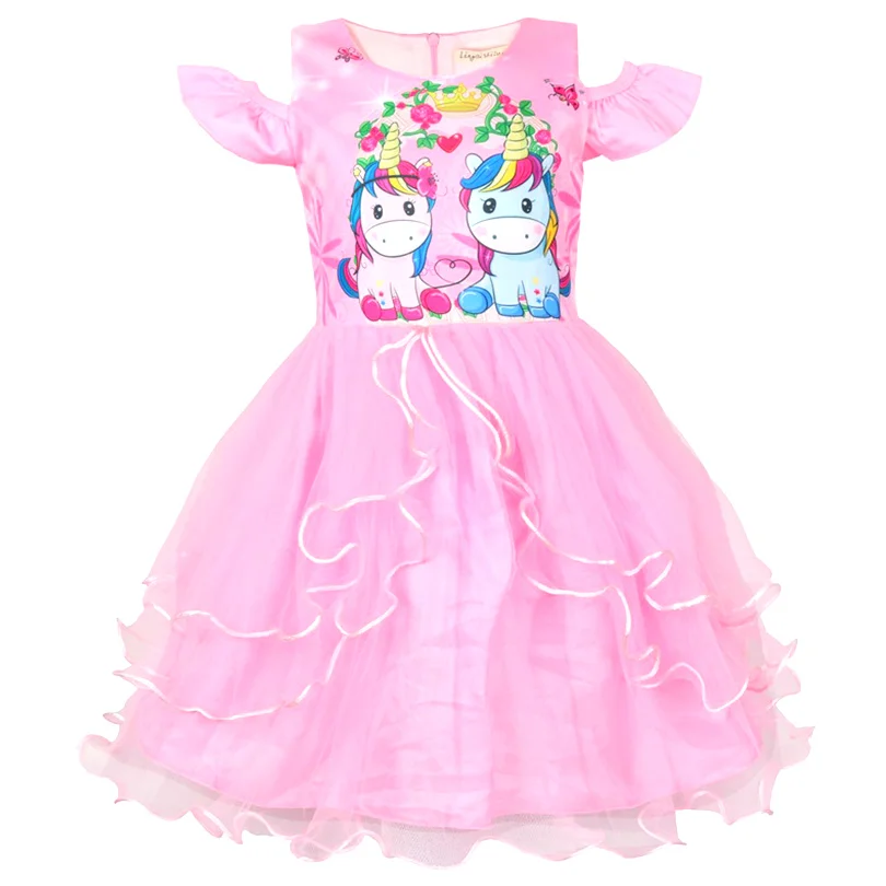 

Baby Summer girls dress Princess unicorn party Dresses Children Clothing For Girl Halloween Birthday Party Vestido 9107