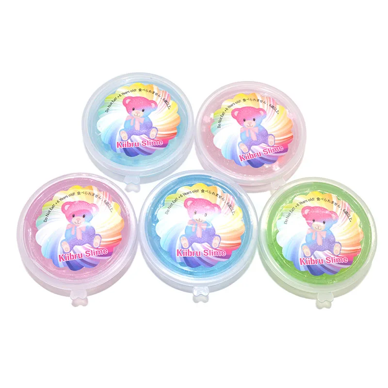 美しいゼリークリスタル泥モデリング雪花スライム子供インテリジェント粘土新しいマジックplaydough Lizun粘土子供のおもちゃ キッチン トイ Aliexpress