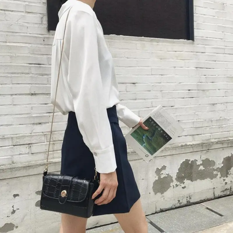 ZuoLunOuBa 2019 Autumn New Korean Solid Color Women Blouses Casual Harajuku Loose Long Sleeve Women Tops Blouses ZuoLunOuBa 2019 Autumn New Korean Solid Color Women Blouses Casual Harajuku Loose Long Sleeve Women Tops Blouses