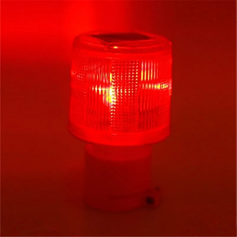 Solar LED Flash Traffic Red Light Emergency Warning Strobe Beacon Alarm LWQ 
