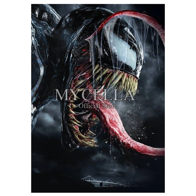 

5D Diamond Painting Kit Venom Spider Man Diamond Embroidery Cross Stitch DIY Rhinestone Mosaic Full Marvel Venom Wall Decor