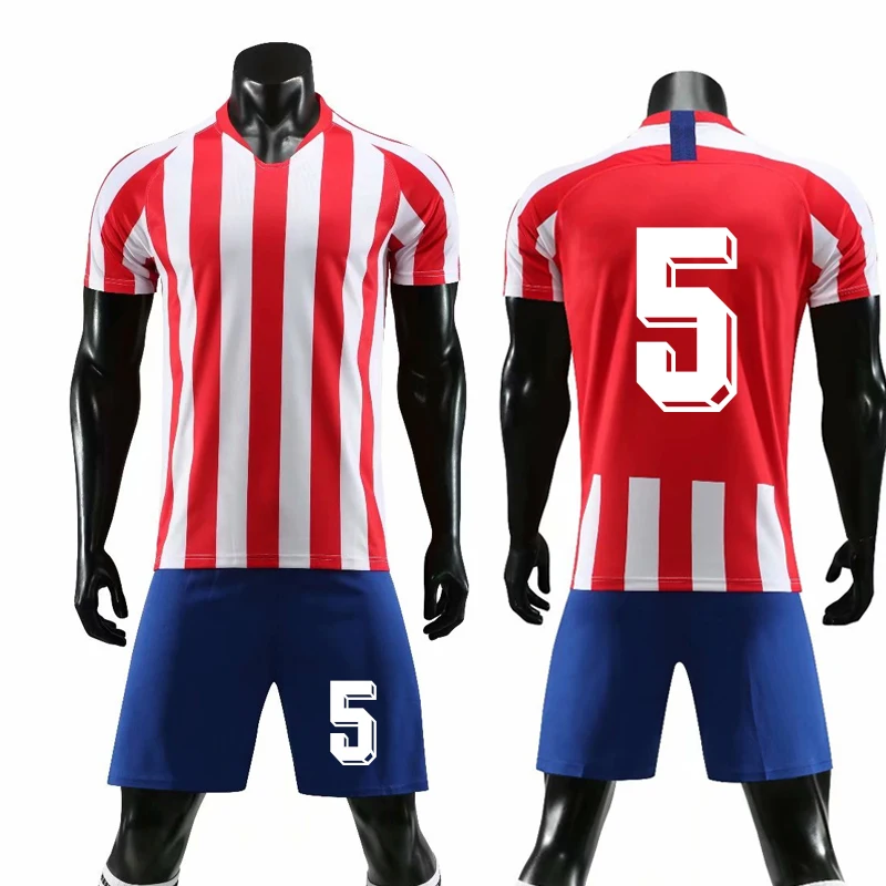 Custom Men Children Football Jerseys Soccer Clothes Sets Short Sleeve Kids Football Uniforms Soccer Tracksuit Jersey(No Badge - Цвет: number 5