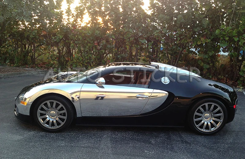 silver chrome mirror film car wraps 55