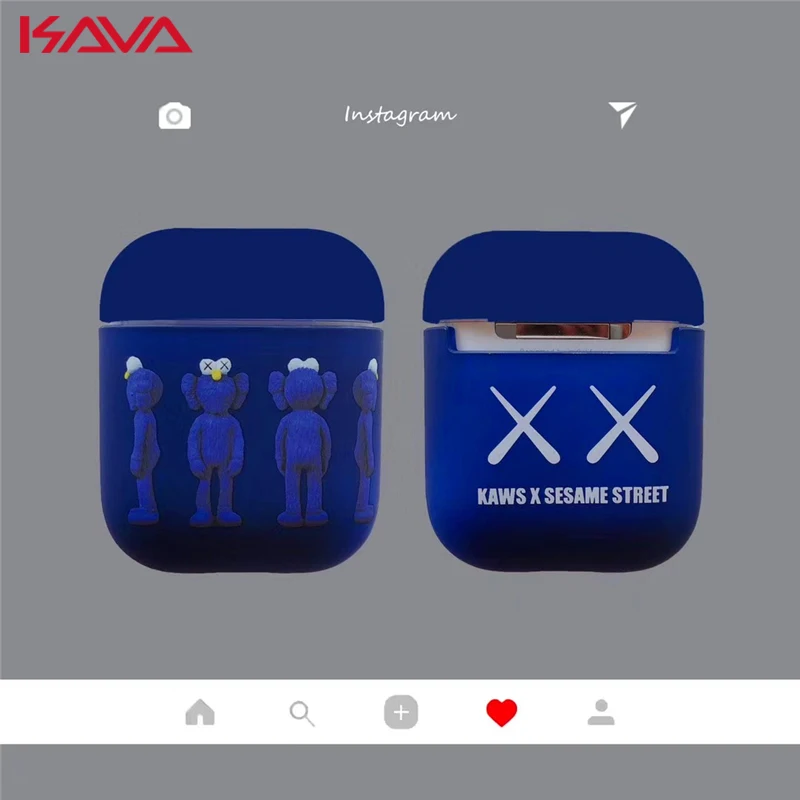 

KAVA Cartoon fashion Bluetooth Headset Box for Apple AirPods 1 2 Lovely personality soft TPU Wireless Earphone Charging Cover