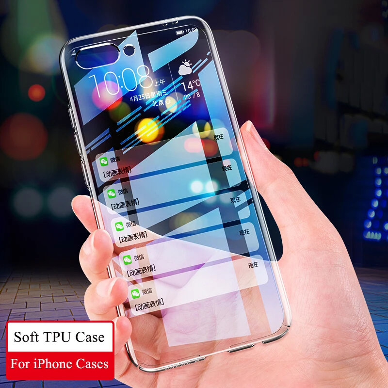 

Case For iPhone X XR XS Max 7 8 6 6S Plus 5 5S SE Case Transparent Soft TPU Silicone Sleeve Soft Phone Cases For iPhone X XR XS