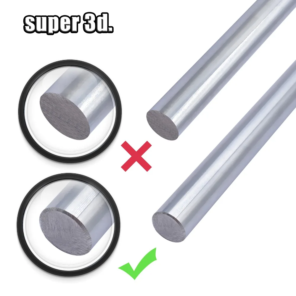 3D принтер запчасти OD 8 мм вкладыш рельс гладкий вал стержень 100 200 300 320 350 400 500 ЧПУ
