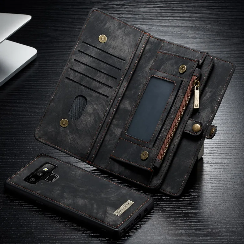 

NOWAL Phone Case For Samsung Galaxy Note 9 8 Leather Zipper Multifunction Wallet Cases For Samsung S7 Edge S8 S9 Plus Capa Purse