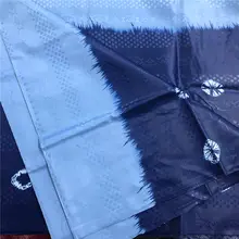 Высокое качество в африканском стиле синего цвета; Bbazin riche ткань для мужчин и женщин последняя Африканский парча в Гвинейском стиле 5 ярдов AJZ30