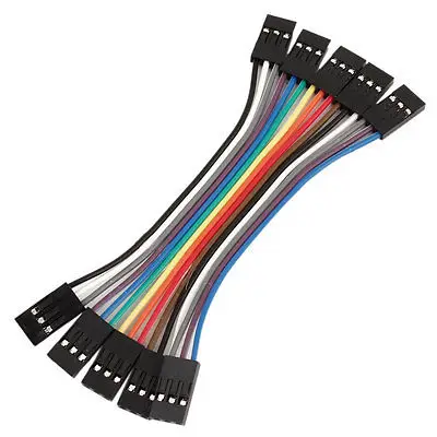 

10cm x 2.54mm Dual Female Ends Connector Test 3 Pin Jumper Cable Wire 5 Pcs
