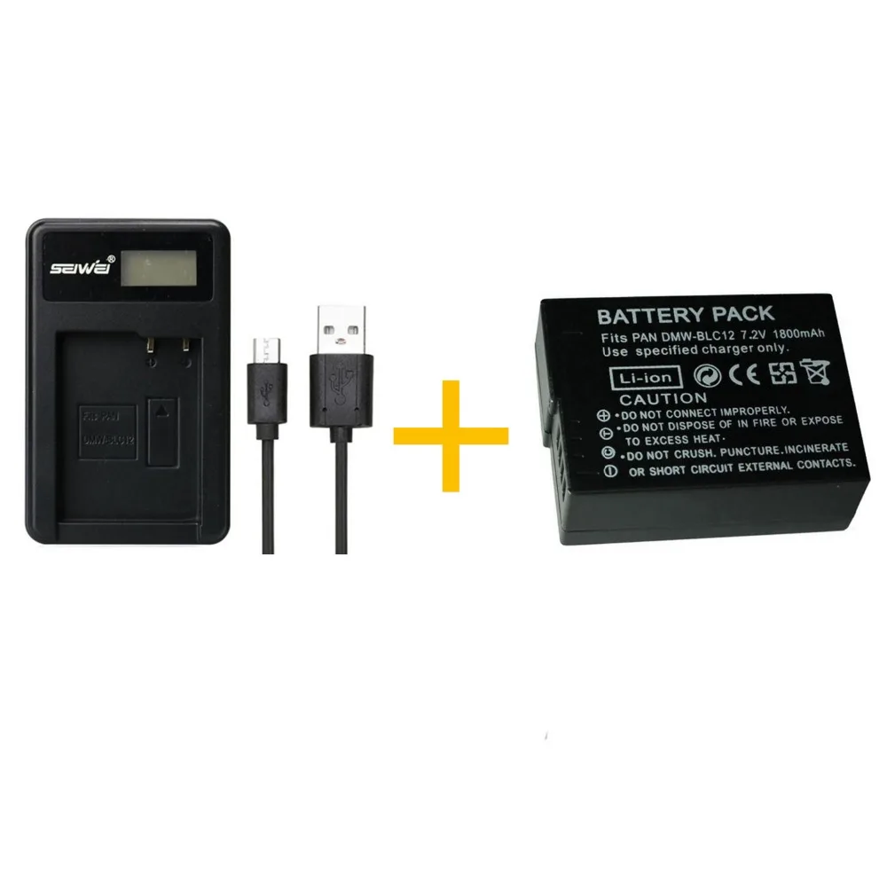

1 pcs 1800 mAh PAN DMW-BLC12 Battery With LCD Single Battery Charger for Panasonic Lumix FZ1000,FZ200,FZ300,G5,G6,G7,GH2,DMC-GX8