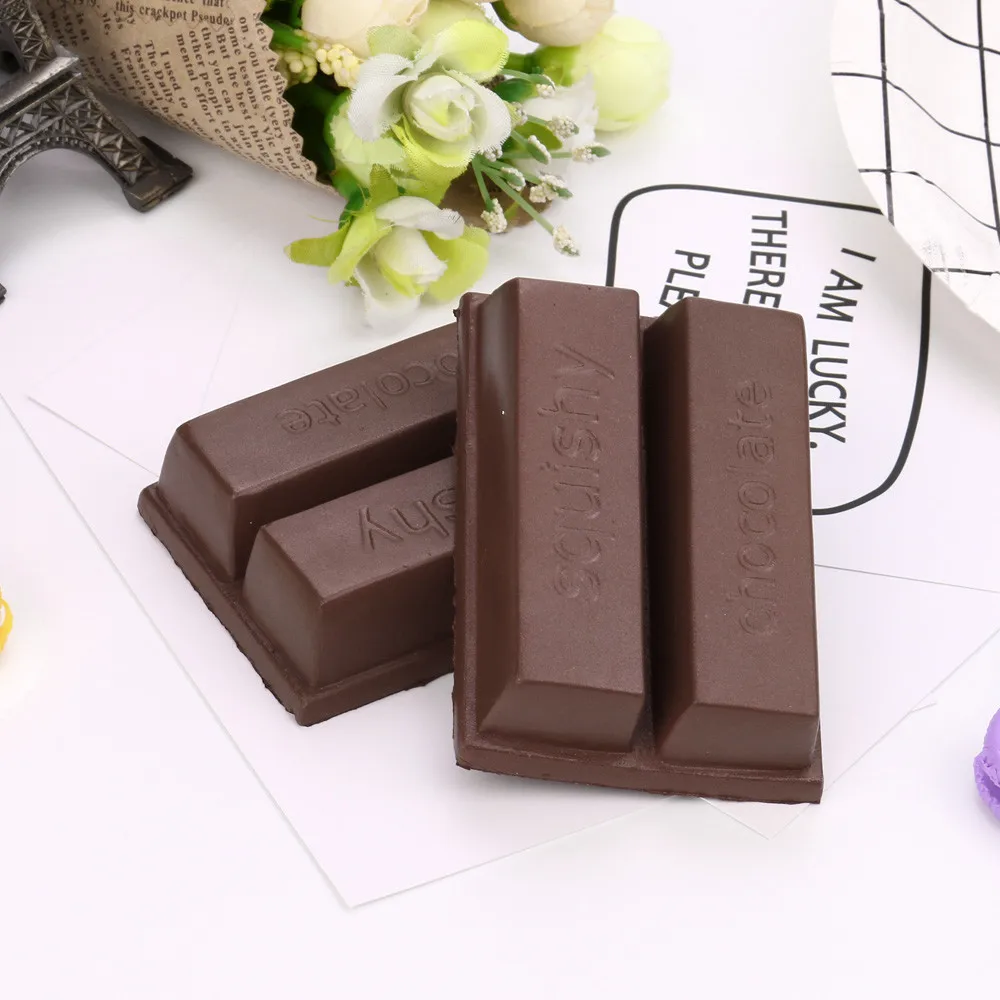 

Squishy Squeeze Stress Reliever 8cm Simulation Chocolate Scented Slow Rising Toy Kid Toy Doll Gift Fun #zk