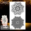OMMGO Black Henna Arm Tattoo Mandala Flower Temporary Tattoos For Women Female Girls Sticker Fake Tattoo Mehndi Custom Tatoos ► Photo 2/6