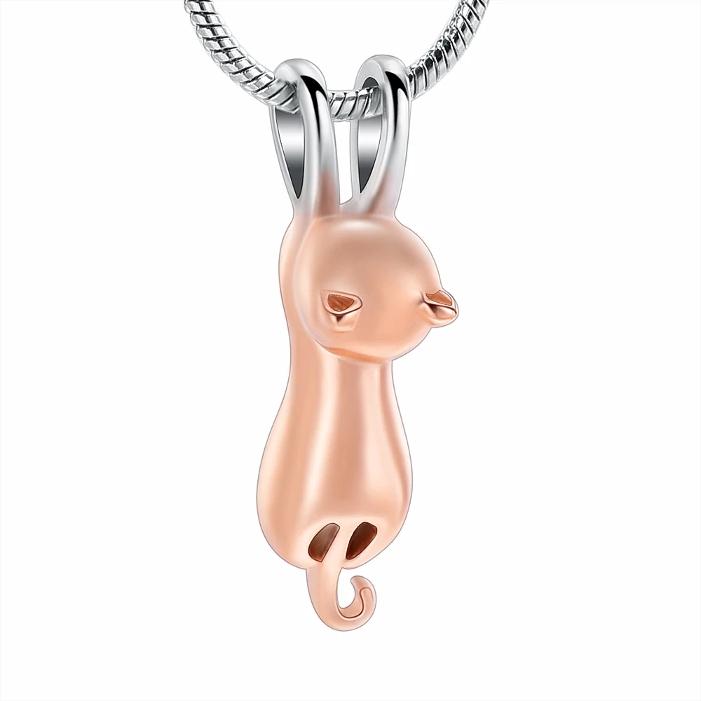 Lovely Cat Mini Cremation Urn Necklace For Ashes Funeral Memorial Urn