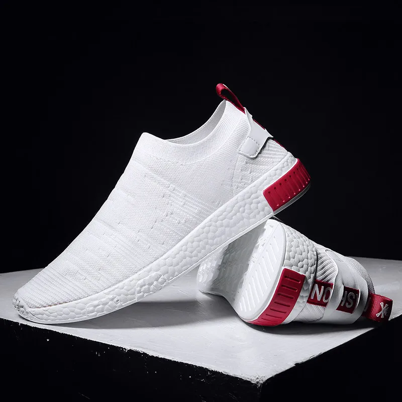 

Thin Shoes For Summer White Shoes Men Sneakers Teen Shoes Without Lace Trend 2019 New Feel Socks Shoes tenis masculino chaussure