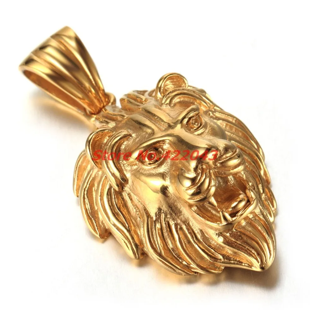 Wholesale Accessories Fashion Men's Jewelry Casting Gold Color Lion