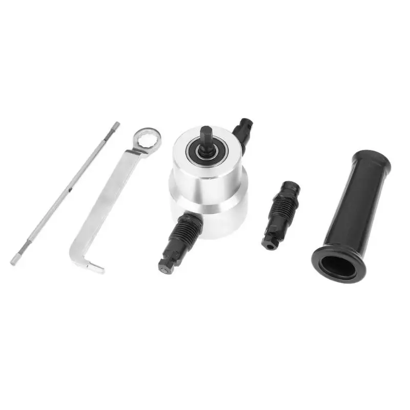 

1set Metal Double Head Sheet Nibbler Metal Cutter Drill Sheet metal cutter Attachment Electric saw drill