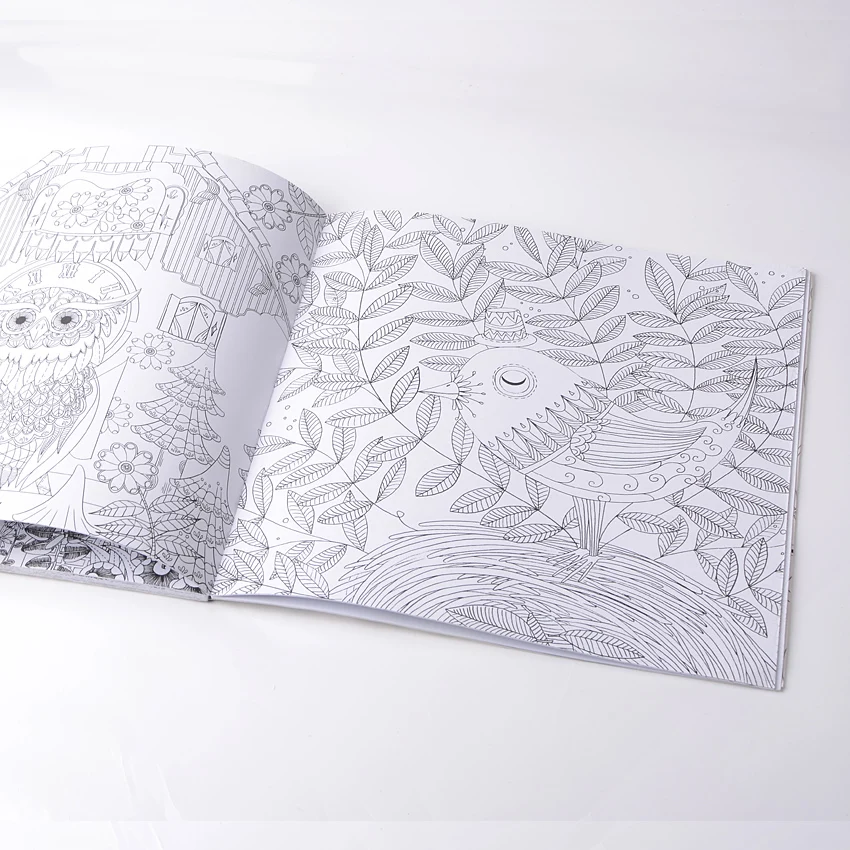 Flowers and the night-watcher Adults coloring book For Children Relieve Stress Secret Garden Drawing colouring book 86 Pages