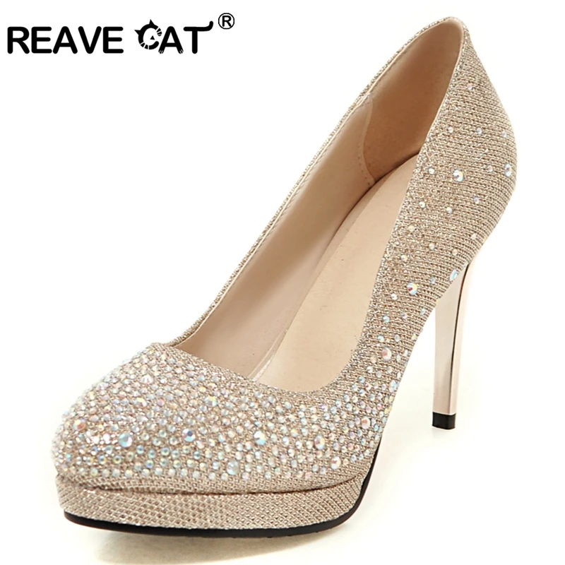 REAVE CAT Pearl Fashion Women�s wedding pumps High heel