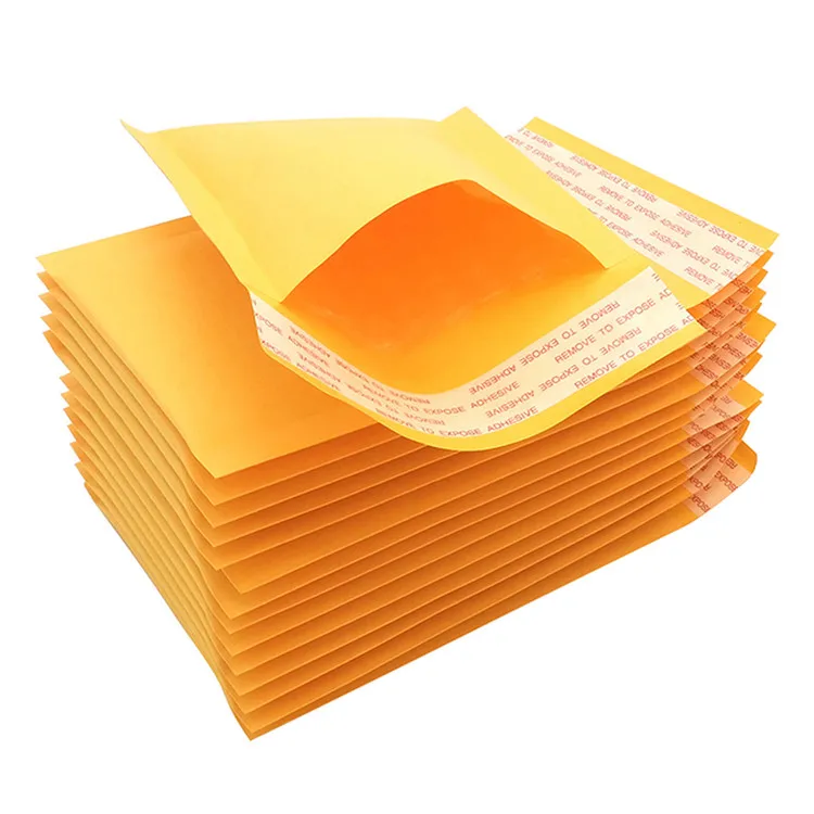 Желтая пузырчатая сумка 5 шт крафт-бумажная Курьерская сумка пузырчатая пленка для хранения сумка почтовые отправители Мягкий Конверт упаковка почтовые пакеты