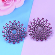 GODKI фейерверк модный кубический цирконий в форме цветка элегантные серьги-капельки для женщин ювелирные изделия Свадебные серьги с фианитом Umode d'oreille